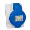 SCHNEIDER Ipari dugalj beépíthető 2P+E 2P 230V(50+60Hz) kék ferde 16A IP44 műanyag PratiKa Schneider
