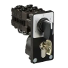 SCHNEIDER K1K015NZ4 Harmony K komplett bütykös kapcsoló, 12A, 6 csavaros rögzítés, kulcsos, 3P, 5 fokozatú +0 léptetőkapcsoló