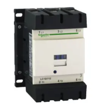  SCHNEIDER LC1D115L7 AC mágneskapcsoló, 55kW/115A (400V, AC3), csavaros csatlakozás, 1Z+1NY villanyszerelés