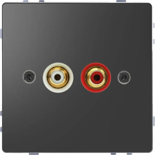 SCHNEIDER MERTEN RCA (audio-video) csatlakozóaljzat, D-Life, antracit MEG4350-6034 Schneider villanyszerelés