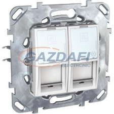 SCHNEIDER MGU50.2424.18Z UNICA 2xRJ45 Cat6 UTP aljzat, fehér villanyszerelés