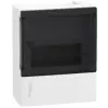 SCHNEIDER MIP12106S MINI PRAGMA Kiselosztó, füstszínű átlátszó ajtó, falon kívüli, 1x6 modul, PEN sín, fehér