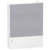 SCHNEIDER MIP40212T RESI9 MP Kiselosztó homloklap, tejüveg hatású átlátszó ajtó, süllyesztett, 2x12 modul, PEN sín, krém