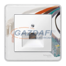 SCHNEIDER MTN296219 MERTEN Fedlap, 1xRJ45 aljzathoz, döntött, System-M, polárfehér villanyszerelés