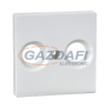 SCHNEIDER MTN4122-0319 MERTEN Antenna csatlakozó fedlap, 2 kimenettel, felirat nélkül, System-M, polárfehér