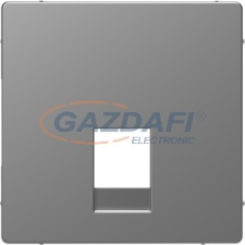 SCHNEIDER MTN4215-6036 MERTEN Fedlap RJ11/RJ12 aljzatokhoz, D-Life, acél villanyszerelés