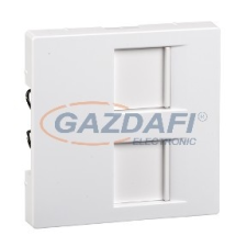 SCHNEIDER MTN4562-0325 MERTEN Fedlap, 2xRJ45 moduláris betétekhez, System-M, aktív fehér, antibakteriális villanyszerelés
