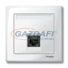 SCHNEIDER MTN469819 MERTEN Fedlap, 1xRJ45 aljzathoz, System-M, polárfehér villanyszerelés