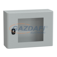SCHNEIDER NSYS3D3415T S3D elosztószekrény H300xW400xD150 üveg ajtóval villanyszerelés