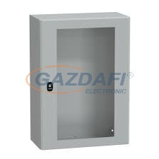 SCHNEIDER NSYS3D7525T S3D elosztószekrény H700xW500xD250 üveg ajtóval villanyszerelés