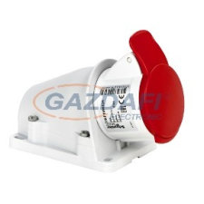 SCHNEIDER PKF16W434 PRATIKA Falra szerelhető aljzat, 3P+F, 6h, 16A, 415V, IP44, csavaros villanyszerelés