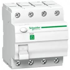 SCHNEIDER R9R11463 RESI9 áram-védőkapcsoló, AC osztály, 4P, 63A, 30mA villanyszerelés
