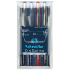 SCHNEIDER Rollertoll készlet, 0,6 mm, "SCHNEIDER "One Business", 4 szín