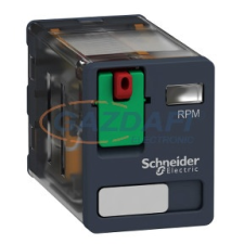 SCHNEIDER RPM21B7 Zelio RPM teljesítményrelé, 2CO, 15A, 24VAC, tesztgomb villanyszerelés