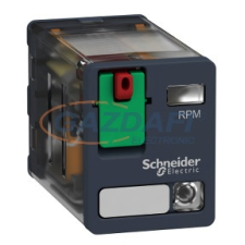SCHNEIDER RPM22F7 Zelio RPM teljesítményrelé, 2CO, 15A, 120VAC, tesztgomb, LED villanyszerelés