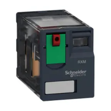 SCHNEIDER RXM2AB1P7 Zelio RXM miniatűr relé, 2CO, 12A, 230VAC, tesztgomb villanyszerelés