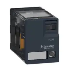 SCHNEIDER RXM2AB3BD Zelio RXM miniatűr relé, 2CO, 12A, 24VDC, LED villanyszerelés