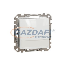 SCHNEIDER SDD111143L ÚJ SEDNA Egypólusú nyomó, kék jelzőfénnyel, cimketartóval, rugós bekötés, 12V, fehér villanyszerelés