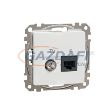 SCHNEIDER SDD111469T ÚJ SEDNA TV/RJ45 Cat6 UTP kombinált aljzat, fehér villanyszerelés