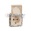 SCHNEIDER SDD112023 ÚJ SEDNA 2P+F csatlakozóaljzat biztonsági zsaluval, csapófedeles, csavaros bekötés, 16A, bézs