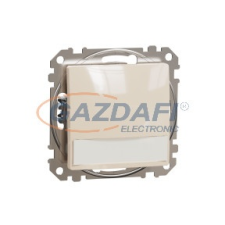 SCHNEIDER SDD112133L ÚJ SEDNA Egypólusú nyomó, kék jelzőfénnyel, cimketartóval, rugós bekötés, 10A, bézs villanyszerelés