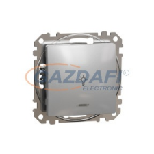 SCHNEIDER SDD113132L ÚJ SEDNA Egypólusú nyomó, kék jelzőfénnyel, lámpajellel, rugós bekötés, 10A, alumínium villanyszerelés