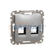 SCHNEIDER SDD113444C ÚJ SEDNA 2xRJ45 adapter, AMP, MOLEX, KELINE betétekhez, alumínium villanyszerelés