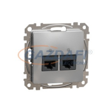SCHNEIDER SDD113467 ÚJ SEDNA 2xRJ45 Cat6A UTP aljzat, alumínium villanyszerelés