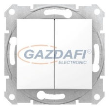 SCHNEIDER SDN0600121 SEDNA Kettős váltókapcsoló, rugós bekötés, 10AX, fehér (106+6) villanyszerelés