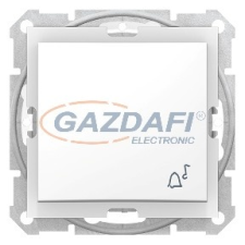 SCHNEIDER SDN0800321 SEDNA Egypólusú nyomó csengőjellel, rugós bekötés, 10A, IP44, fehér villanyszerelés