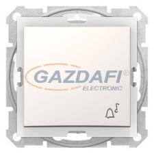 SCHNEIDER SDN0800323 SEDNA Egypólusú nyomó csengőjellel, rugós bekötés, 10A, IP44, krém villanyszerelés