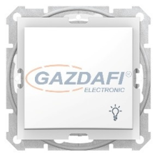 SCHNEIDER SDN0900321 SEDNA Egypólusú nyomó lámpajellel, rugós bekötés, 10A, IP44, fehér villanyszerelés