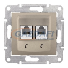 SCHNEIDER SDN4201168 SEDNA 2xRJ11 aljzat, titánium villanyszerelés