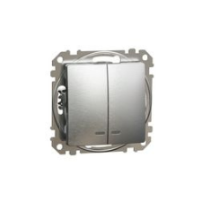 SCHNEIDER SednaÚj 105 2x1P csillárkapcsoló +jelzőfény betét adapterrel süllyesztett rugós IP20 Schneider - SDD170105L világítási kellék