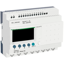 SCHNEIDER SR2A201FU LCD kijelzős, 20 I/O, relés, 230VAC villanyszerelés