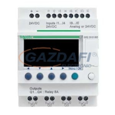 SCHNEIDER SR2B121B LCD kijelzős, 12 I/O, relés, 24VAC villanyszerelés