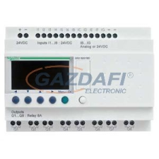 SCHNEIDER SR2B201FU LCD kijelzős, 20 I/O, relés, óra, 230VAC villanyszerelés