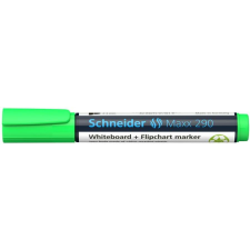 SCHNEIDER Tábla- és flipchart marker, 2-3 mm, kúpos, SCHNEIDER "Maxx 290", világoszöld filctoll, marker