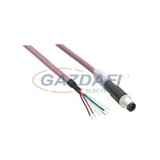 SCHNEIDER TCSXCNDFNX1V Kábel,egyenes,M8-4p, Anya-csak vezeték, 1m villanyszerelés