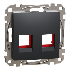 SCHNEIDER ÚJ SEDNA 2xRJ45 adapter, KRONE betétekhez, antracit villanyszerelés