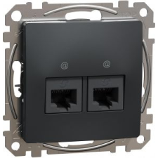 SCHNEIDER ÚJ SEDNA 2xRJ45 Cat6 UTP aljzat, antracit villanyszerelés