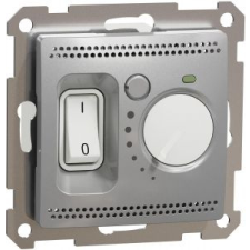 SCHNEIDER ÚJ SEDNA Szobatermosztát padlófűtéshez, 10A, alumínium villanyszerelés