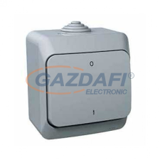 SCHNEIDER WDE000620 CEDAR PLUS Kétpólusú kapcsoló, IP44, szürke (102) villanyszerelés