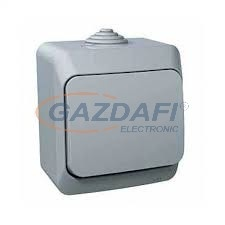 SCHNEIDER WDE000660 CEDAR PLUS Váltókapcsoló, IP44, szürke (106) villanyszerelés