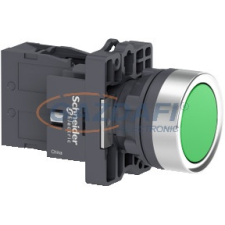 SCHNEIDER XA2EH031 Harmony Easy Series Ø22 Nyomógomb, gombafejű, zöld, 1NO villanyszerelés