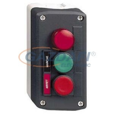 SCHNEIDER XALD361M Tokozott nyomógomb, 2 ny.gomb+1jelzől. villanyszerelés