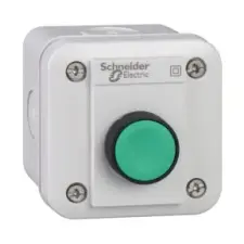 SCHNEIDER XALE1011 Tokozott nyomógomb, zöld villanyszerelés