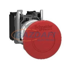 SCHNEIDER XB4BS8444S47 Vészgomb D:40mm fém Piros, Trigger villanyszerelés