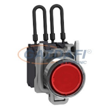 SCHNEIDER XB4BW24B5 Harmony komplett fém nyomógombos LED tesztlámpa, Ø22, 24VAC/DC, piros villanyszerelés