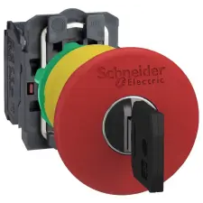 SCHNEIDER XB5AS9445 Komplett vészgomb, kulcsos villanyszerelés